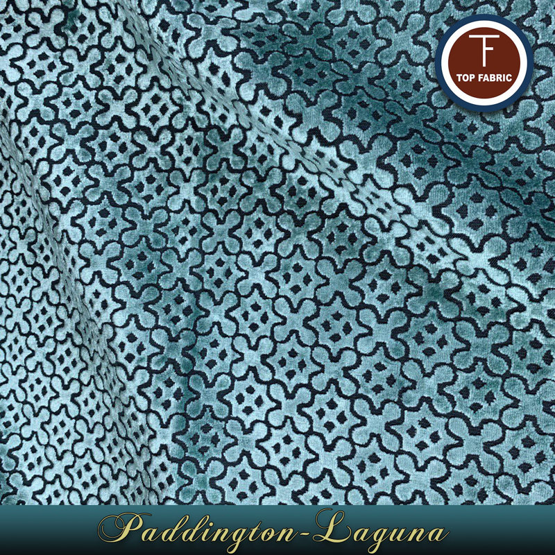Jigsaw-Paddington Burnout Velvet Fabric, Laguna