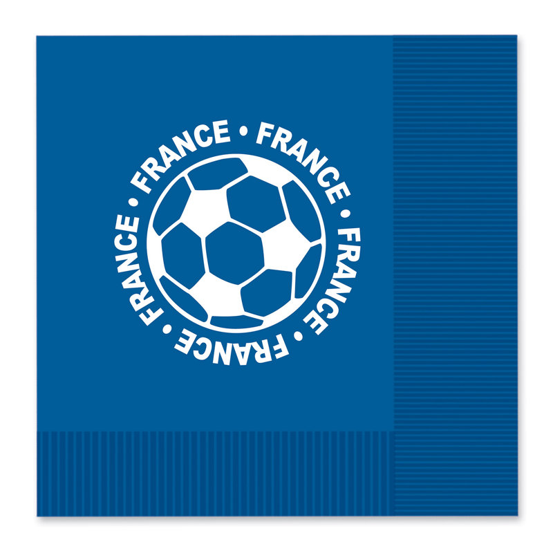 Serviettes 6,5 po repas, Bleu, France