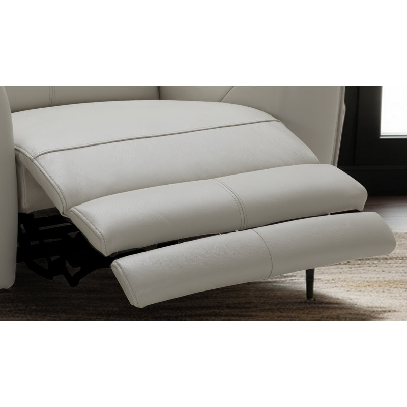 Milan Upholstered Power Recliner, Light Grey