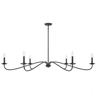 Zoyla 6-Light Chandelier in Natural Brass
