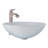 Giovanni 17" L x 17" W x 6" H Round Glass Vessel Bathroom Sink with 12" H Faucet-99535349-28304341