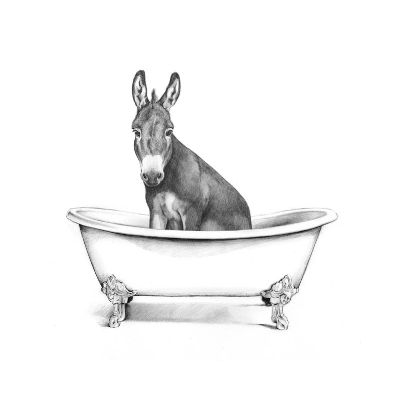 Clawfoot Critter IV - Wrapped Canvas Print, 30.48 cm H x 30.48 cm W