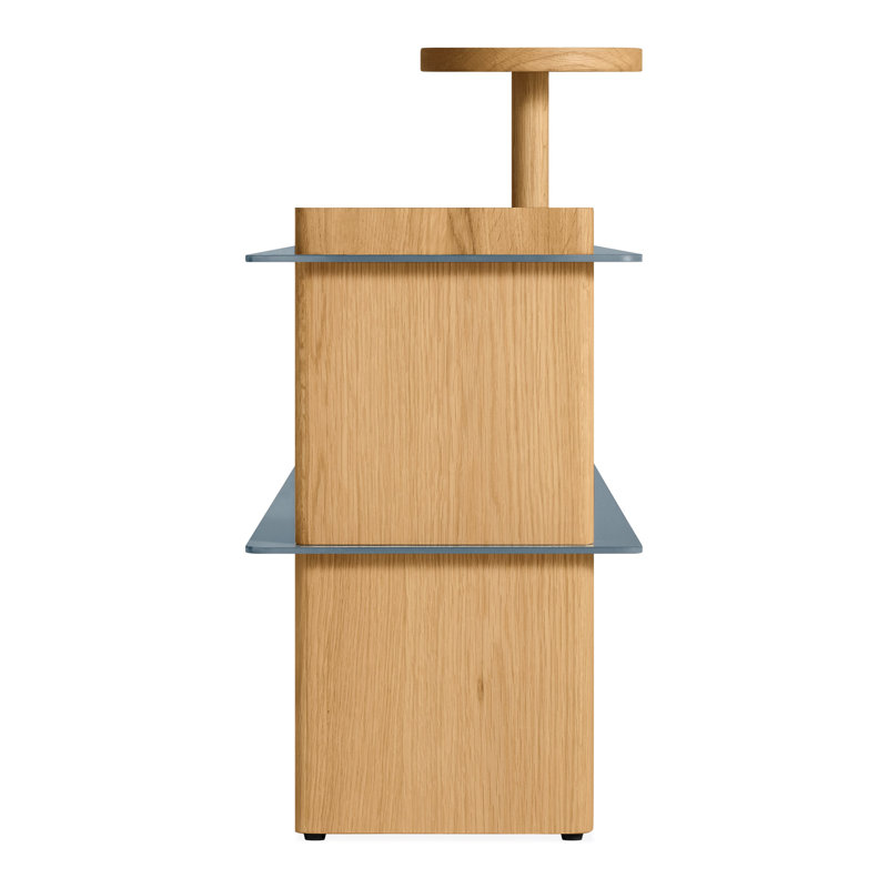 Shoegaze Shoe Rack, White Oak/Gray Blue