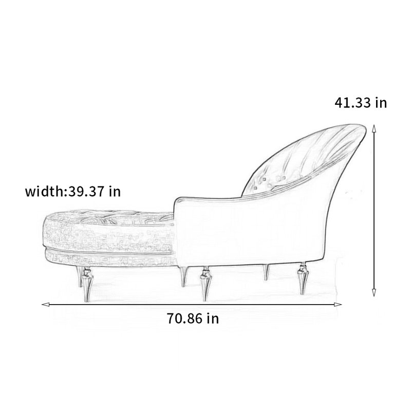 Fauteuil inclinable élégant et luxueux, Orienté à gauche (vu de face)