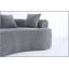 Canapé en forme de croissant, conception moderne à dossier bas avec coussins profonds, grand canapé à deux places rempli de mousse auto-gonflant ne nécessitant aucun assemblage. (Tissu chenille gris)-129158285