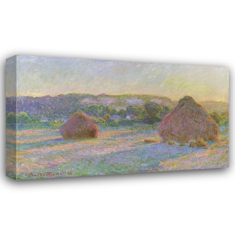 «Vault W», œuvre d'art sur toile tendue par Monet, Claude: Stacks of Wheat End of Summer 1890