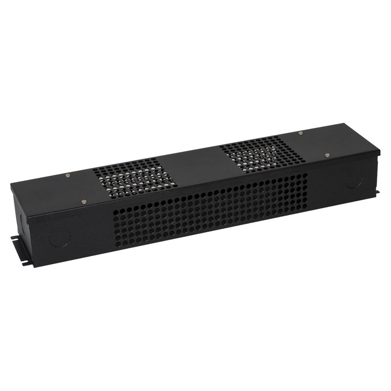 Grande enceinte d'alimentation, Noir satiné, H 2,25 po x L 16 po x P 3,38 po