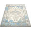Tapis unique en laine noué à la main de style années 1960 de 9 pi 9 po x 12 pi 5 po en bleu / beige / noir