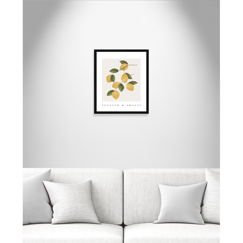 Amalfi Lemons - cadre photo, impression, Cadre noir, H 41,5 po x l 29,5 po x P 0,75 po