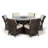 Karas 6 Seater Dining Set with Cushions and Parasol-39926004