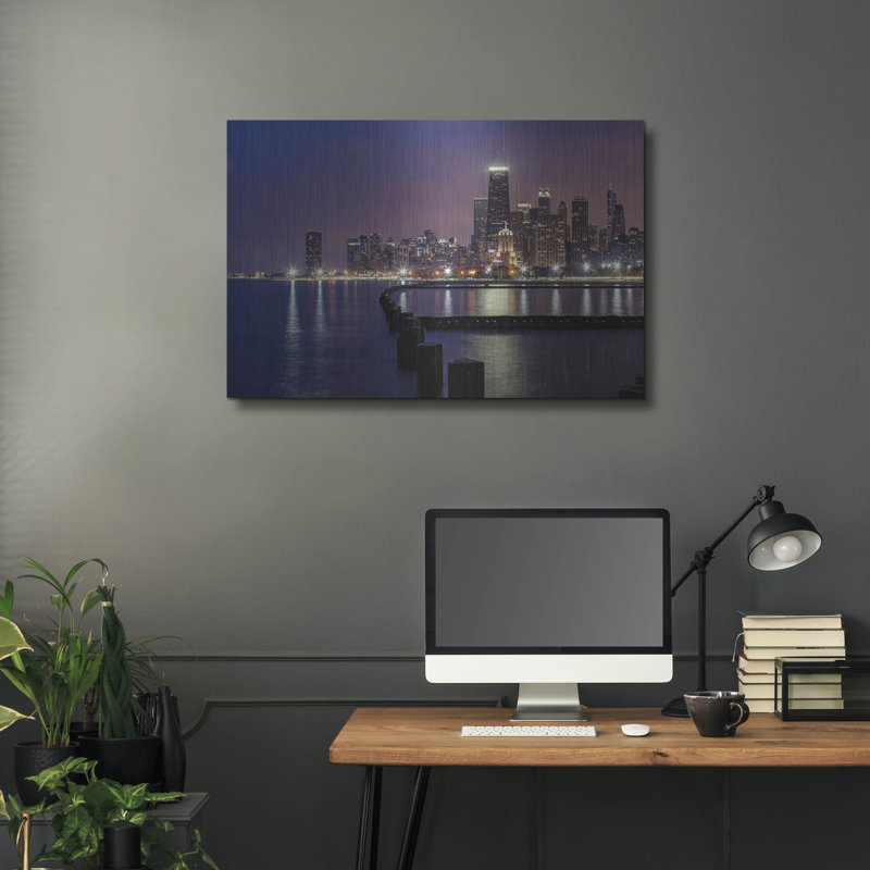 «Chicago North Beach» par AKG, H 24 po x l 36 po