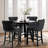Alaster Upholstered Counter Stool with Solid Wood Frame-1107992073