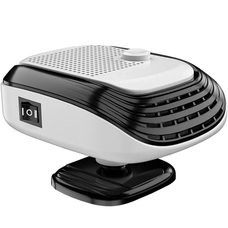 Car Heater Defroster 12v Windshield Defogger 360° Rotation Heating Cooling Fan, Green