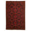 Tapis unique en laine noué à la main Esari Turkoman des années 2010 de 4 pi 1 po x 6 pi 2 po cuivre foncé Quartino