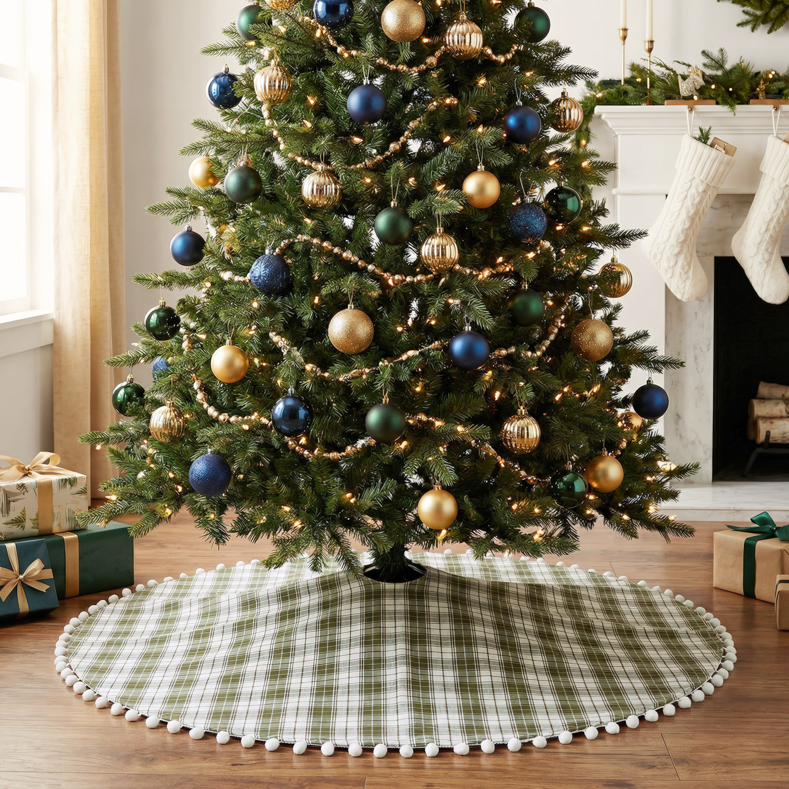 Reber Collection Cotton Tree Skirt, 72" H x 72" W