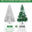 Arbre de Noël à charnière blanc 6 pi avec fil mémoire et 760 pointes, parfait pour un arbre de décoration d'intérieur de bureau moderne, fil, fête-2028782581