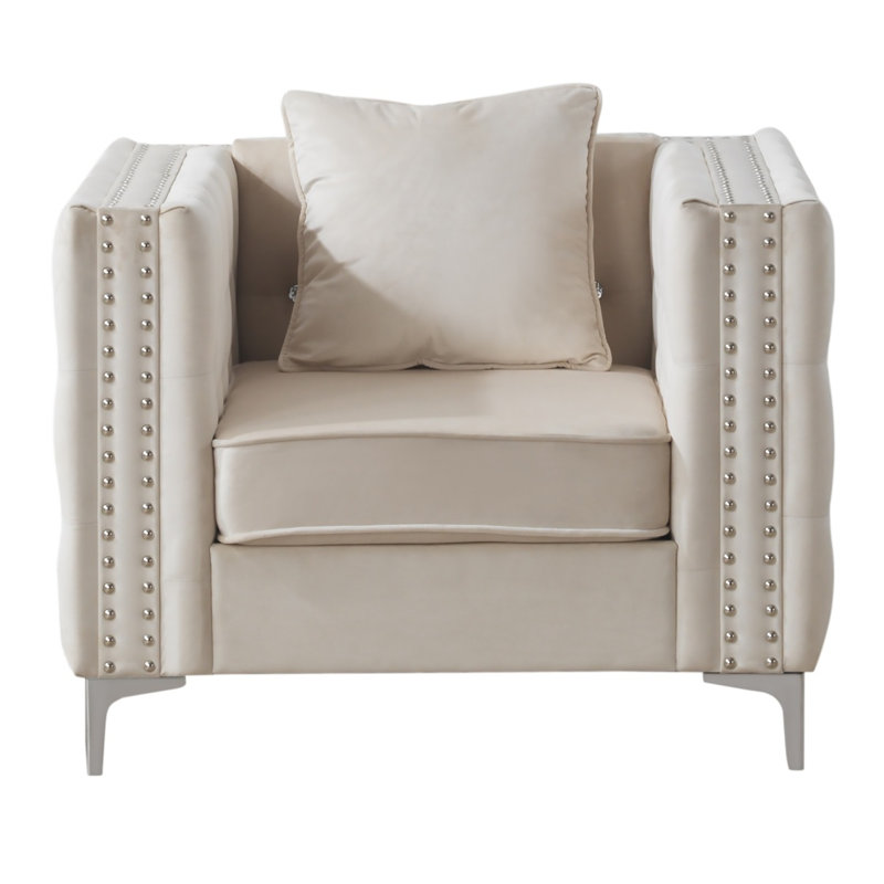 Chaise Paige Glory Furniture, Ivoire ivoire