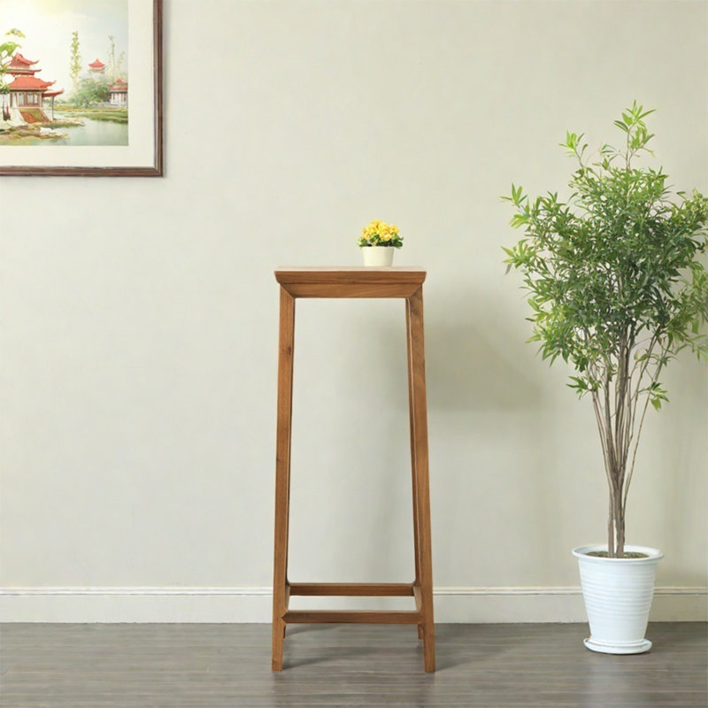 Cadre en bois massif aux coins arrondis simples, Brun