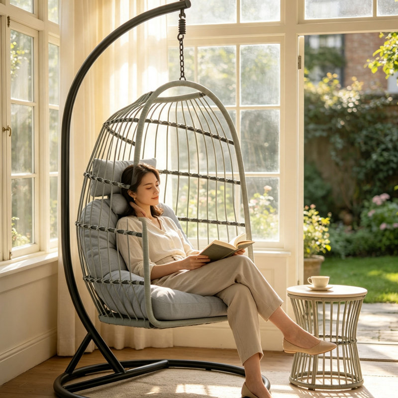 Outdoor Bench, Light Grey