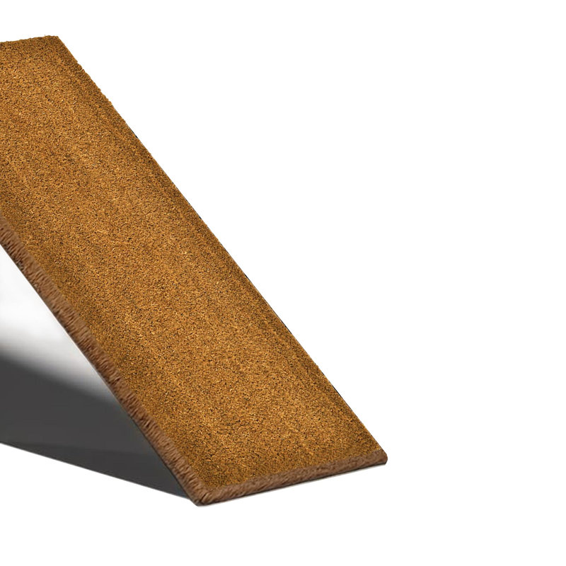 Tapis d'extérieur en fibre de coco Shelter, Naturel, Rectangulaire 0 pi 10 po x 2 pi 6 po