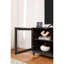 Meuble télé en noyer gris, 178 cm de large, avec foyer et chauffage, 11 réglages de température, 7 couleurs de flamme, minuterie, 2 placards, étagère, éclairage DEL, profondeur 39 cm, hauteur 64 cm, capacité de charge 53 kg