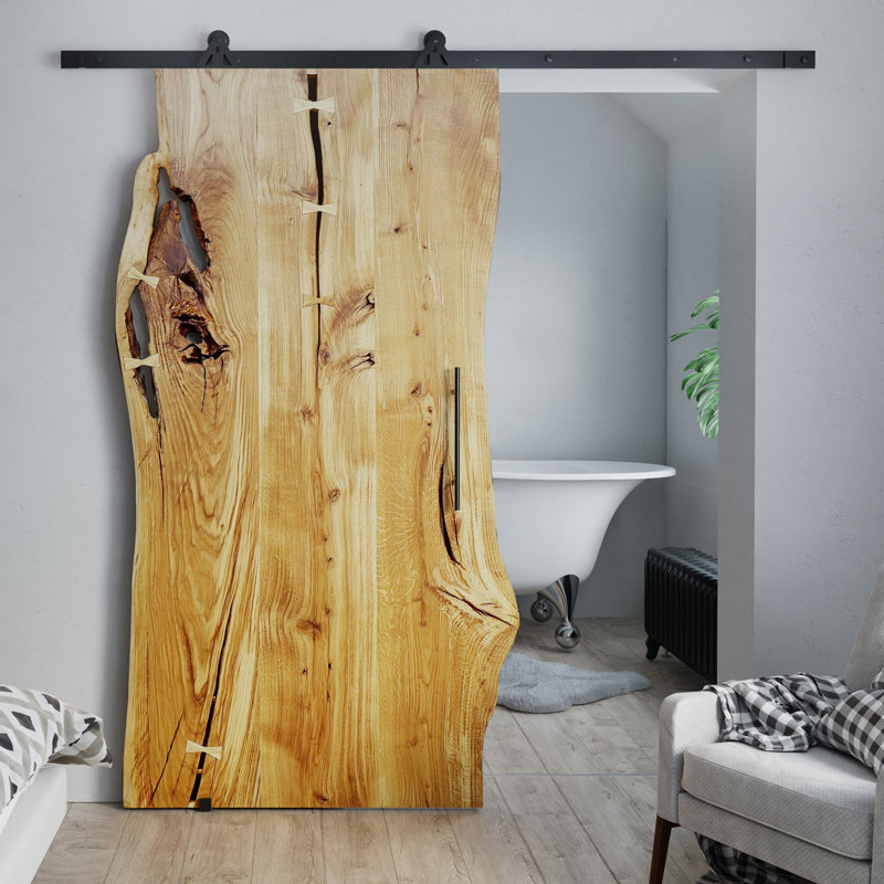 Solid Oak Wood Barn Door One Board Premium
