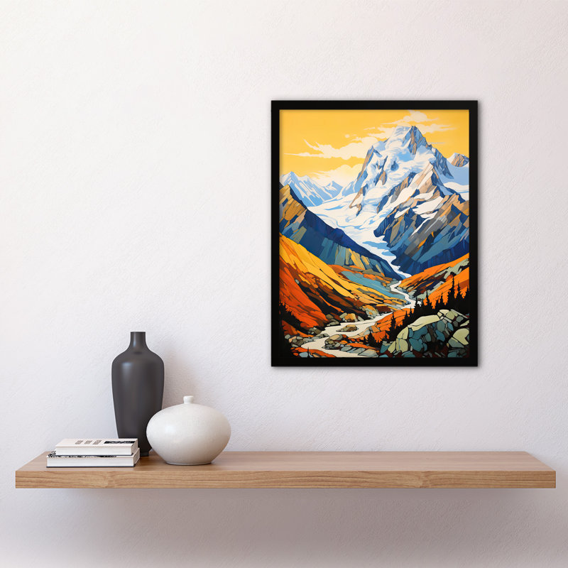 Aoraki Mount Cook National Park New Zealand Snow Mountain - Single Picture Frame Print