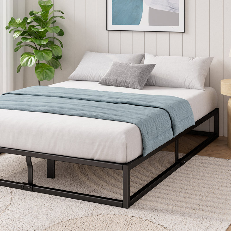 Dekker Metal Bed Frame - 25 cm High, Single (3'), Black