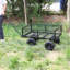 Chariot utilitaire de jardin robuste avec roues pour le transport du bois de chauffage, châssis en acier
