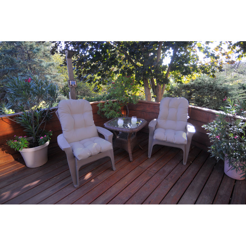 Outdoor 3'' Adirondack Chair Seat / Back Cushion, Gray