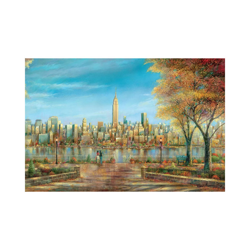 Vue de New York par Ruane Manning - reproduction d'art, H 48 po x l 32 po x P 1,5 po, Toile tendue, Aucun mat