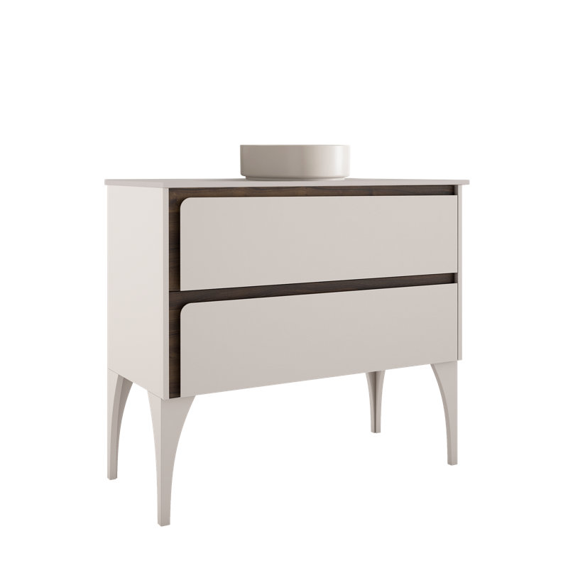 Ensemble de meuble-lavabo simple 40 po Cordoba, Coton, Coton / bois