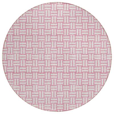 Tapis intérieur lavable rond 8 po