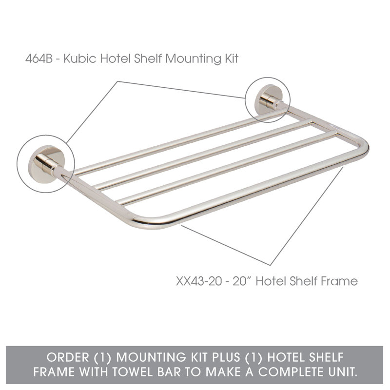 20" Hotel Shelf Frame with Towel Bar