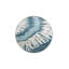 Tapis bleu lavable à motif circulaire-1057036699