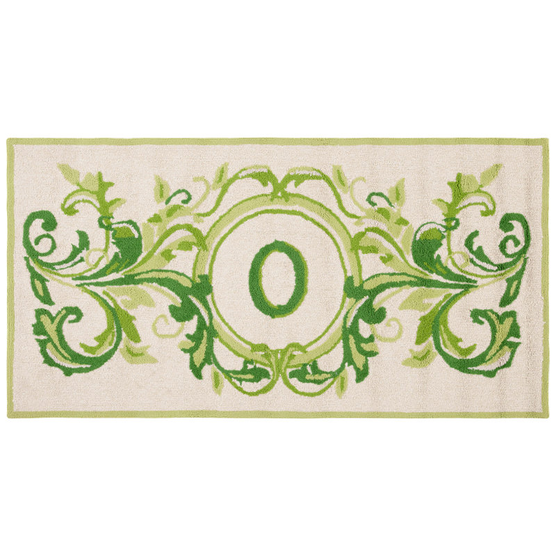 Paillasson Beldegg, L 36 po x L 72 po, Beige et vert, O