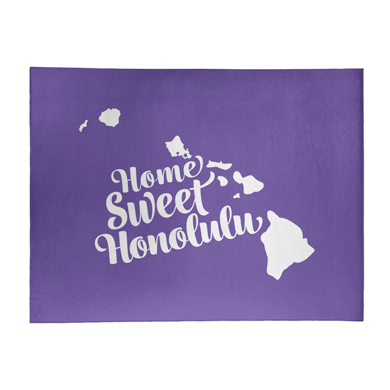 Tapis en poly-chenille honolulu hawaii, Rectangle 8 pi x 10 pi