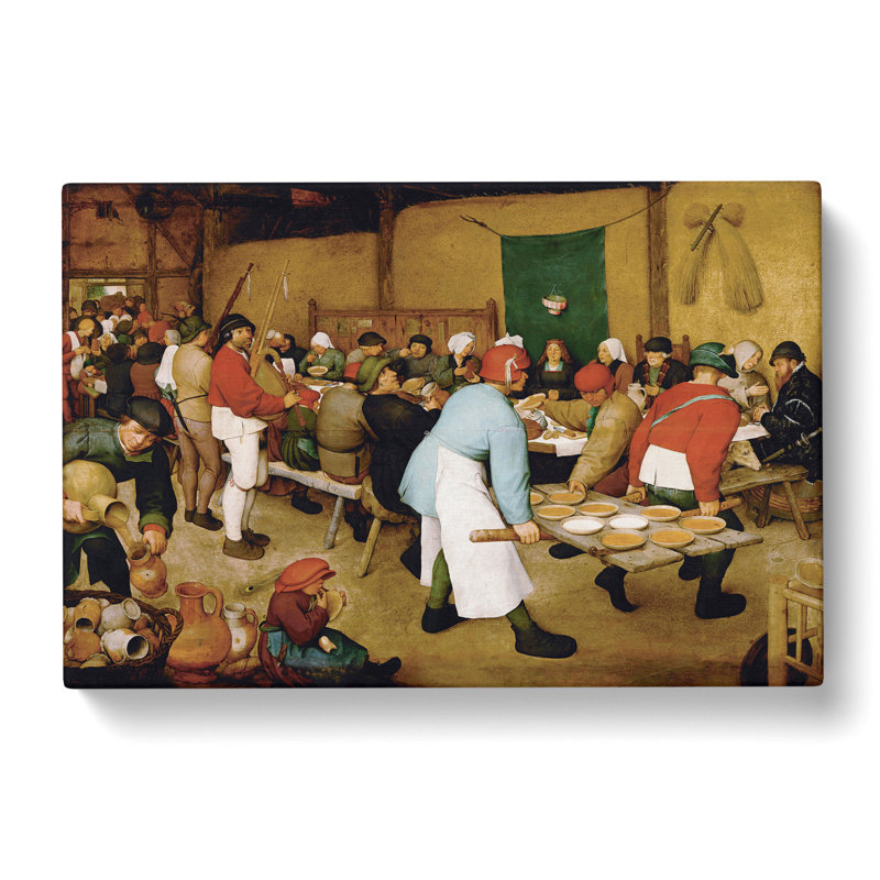 Wedding by Pieter Bruegel The Elder - Wrapped Canvas Painting, 40cm H x 60cm W x 3cm D
