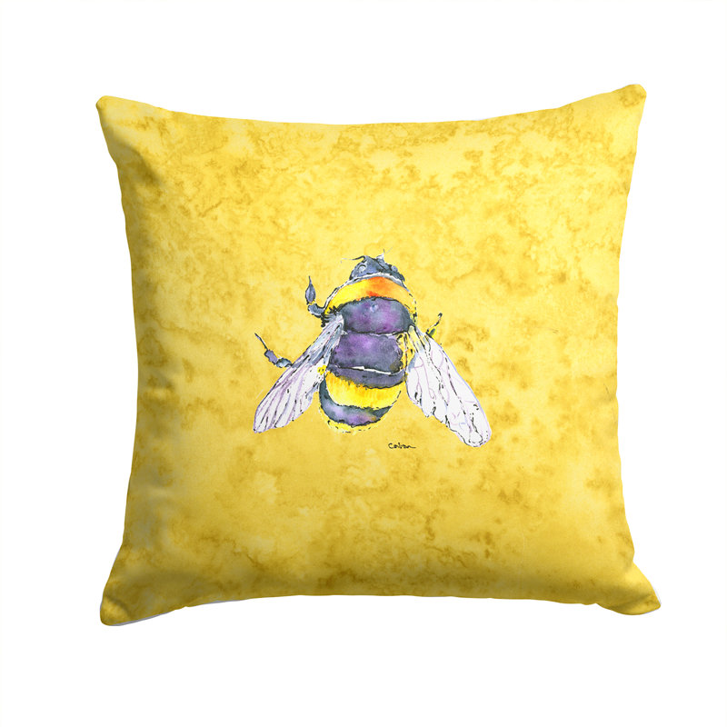 Bee Outdoor Square Pillow Cover & Insert, 14" H x 14" W x 4" D