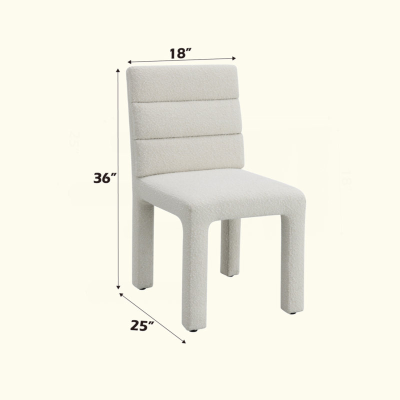 Ensemble de 2 chaises d'appoint Hettie Beige Boucle