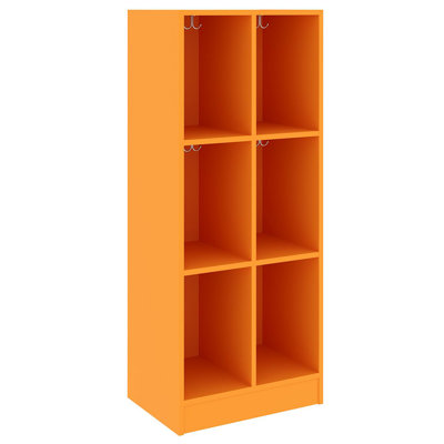 Armoire de rangement double à six compartiments pour salle de classe