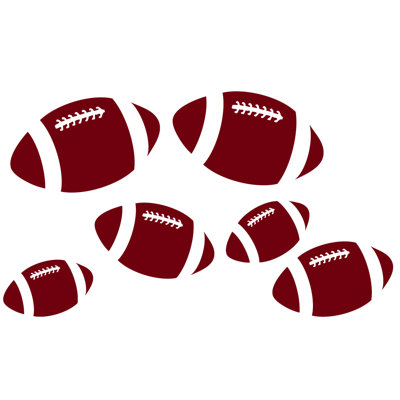 Décalcomanie murale footballs