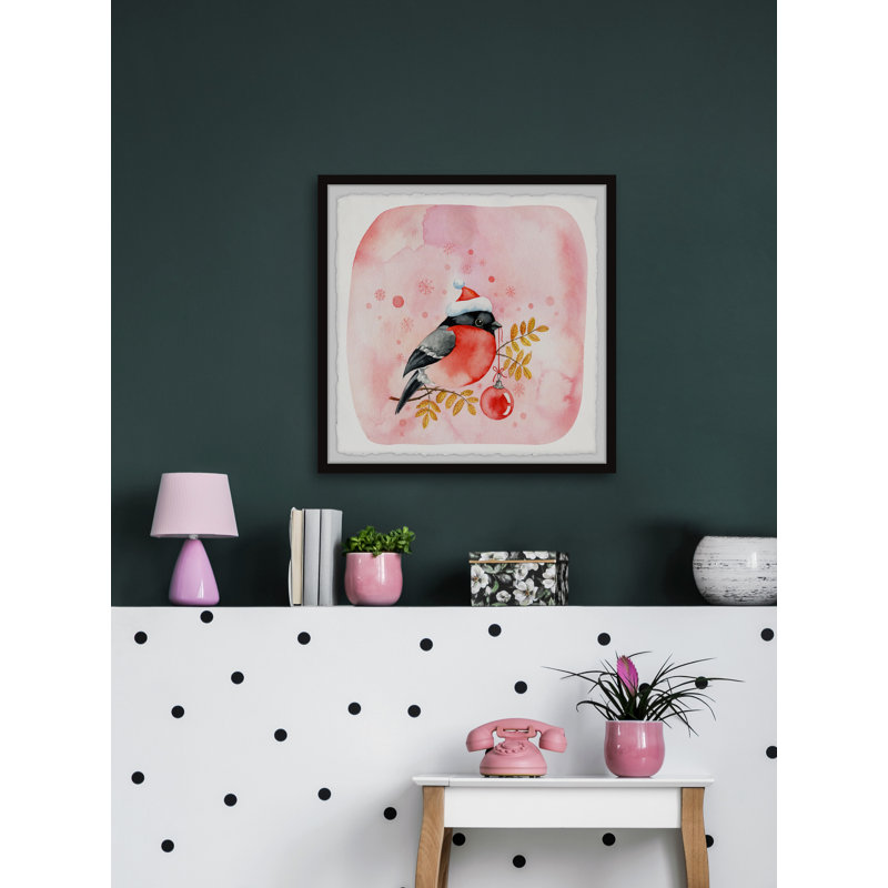 «Santa Bird», reproduction encadrée, H 24 po x l 24 po x P 1,5 po
