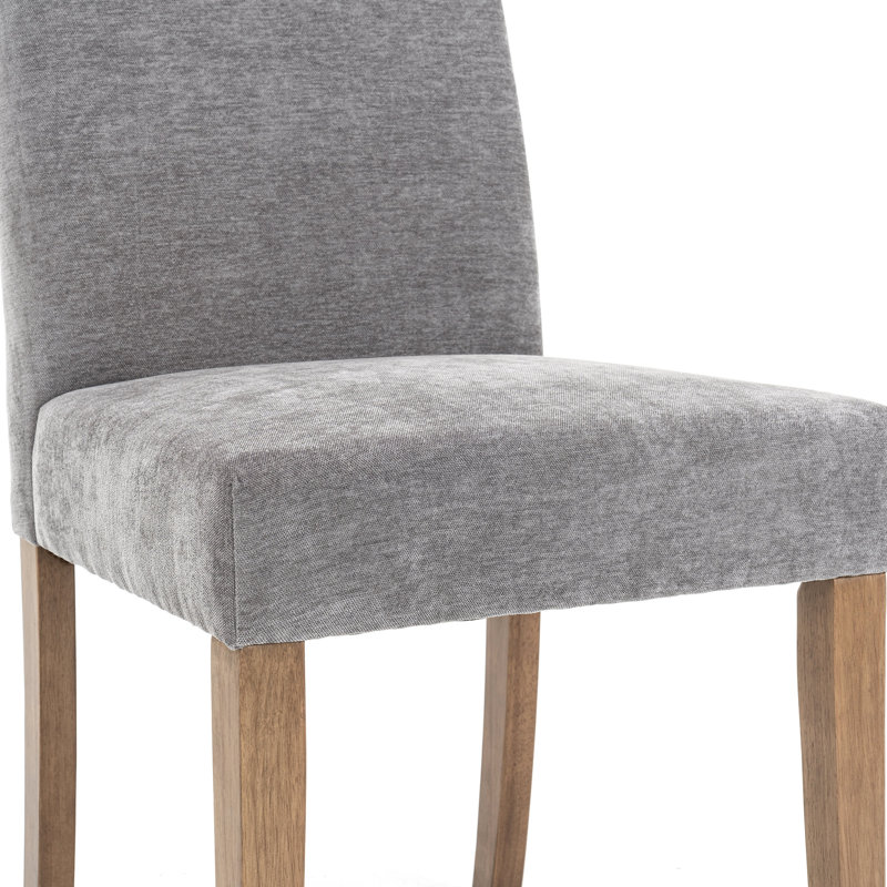 Chaise rembourrée en bois, Gris