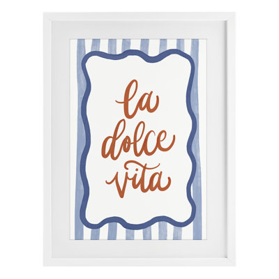 Italian Kitchen Typography Framed Print Under Glass, design by Amanda Houston