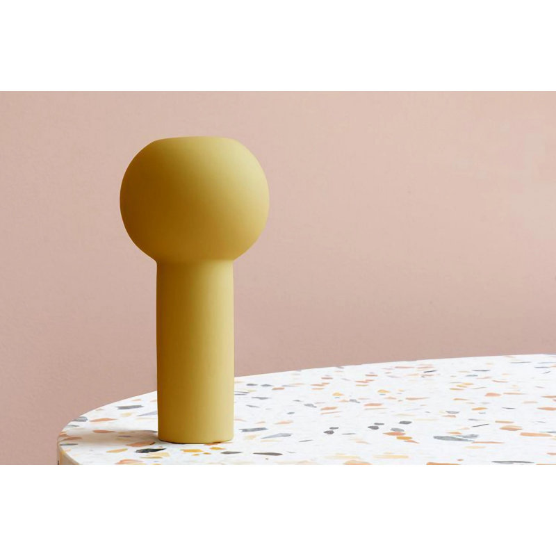 Creath Ceramic Table Vase, Mustard, 13cm H x 27cm W x 13cm D