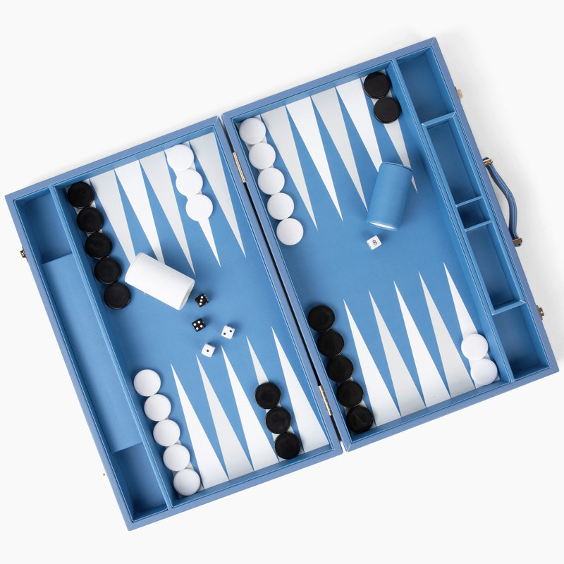 Ensemble de backgammon en cuir de qualité supérieure | Ensemble de backgammon en cuir | Jeu de société Designer Vintage