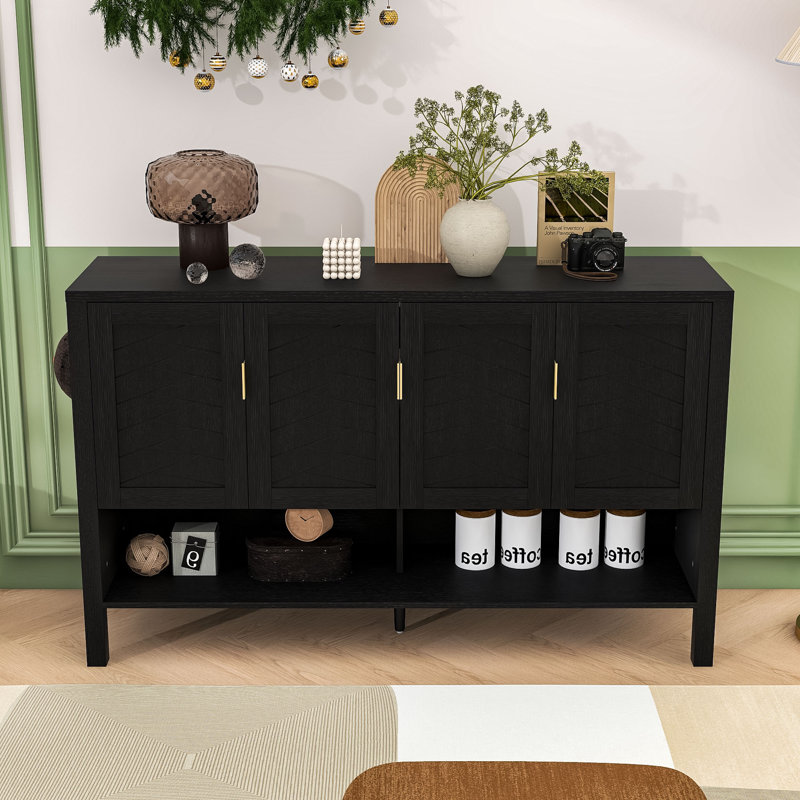 Armoire de rangement avec finition de qualité supérieure et pieds surélevés stables, Noir