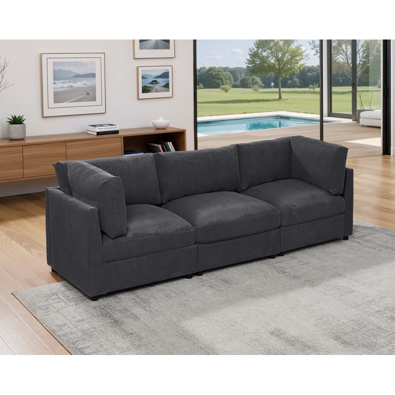 Freywall Sofa, Midnight Gray