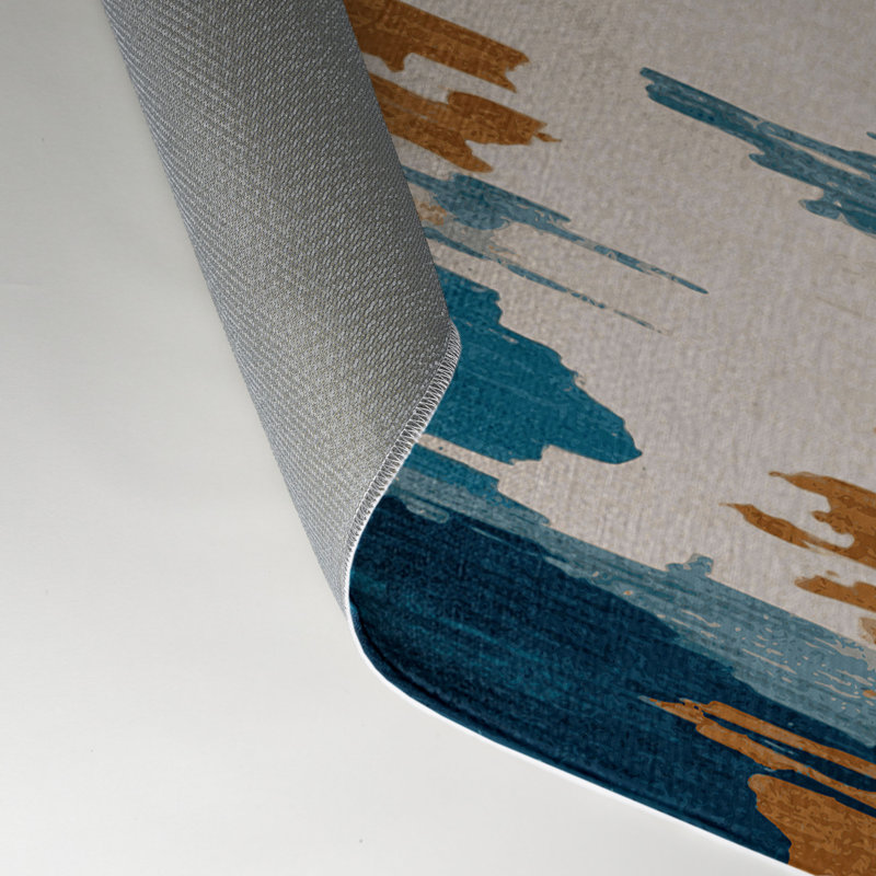 Tapis intérieur et extérieur beige Watercolor, Rectangle 9 pi x 12 pi